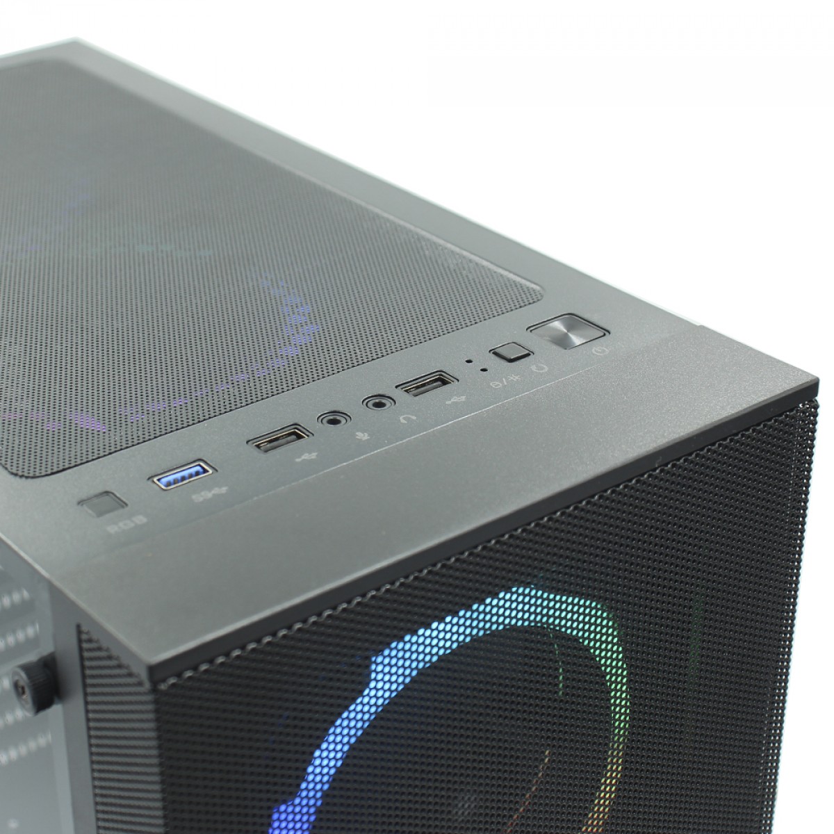 Gabinete Gamer Ninja Saizo, Mid Tower, Vidro Temperado, ATX, Black, Sem Fonte, Sem Fan, T004M
