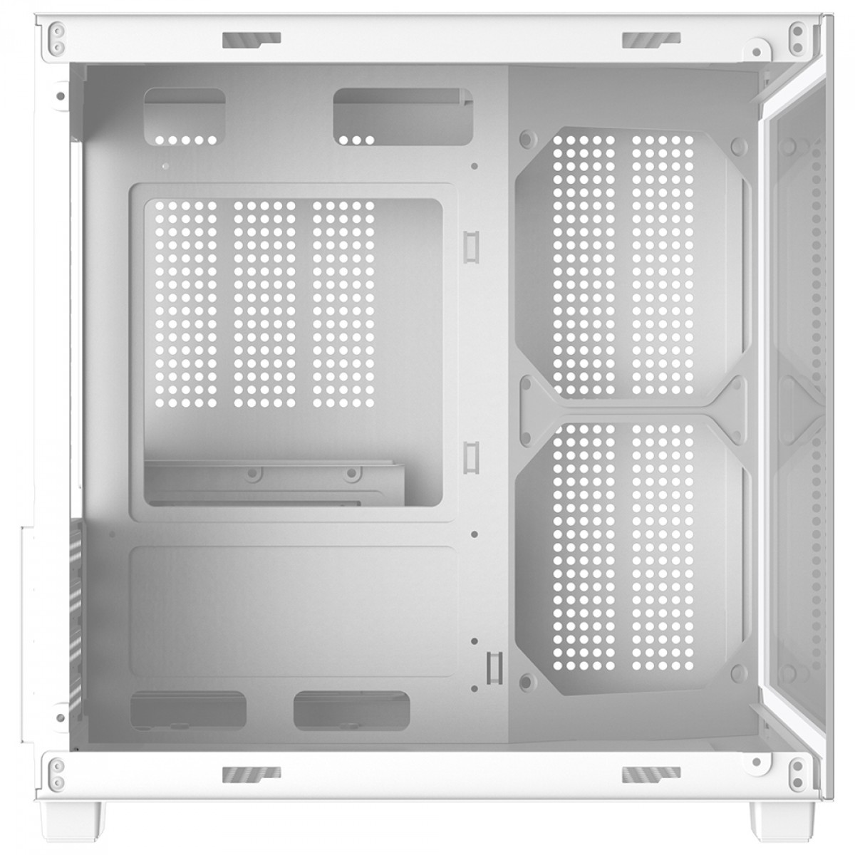 Gabinete Gamer Ninja Sato, Mini Tower, Vidro Temperado, M-ATX, Sem Fonte, Sem Fans, Branco, GN-CS-STMAWSF