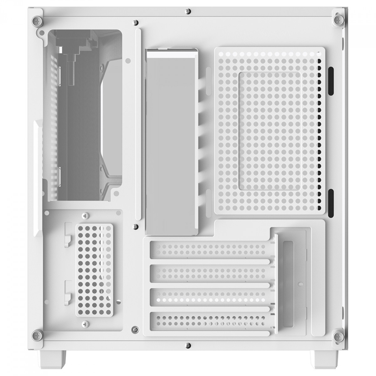 Gabinete Gamer Ninja Sato, Mini Tower, Vidro Temperado, M-ATX, Sem Fonte, Sem Fans, Branco, GN-CS-STMAWSF