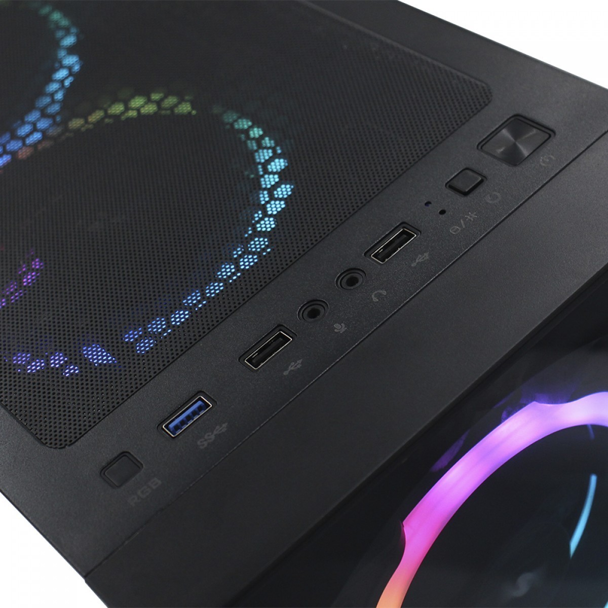 Gabinete Gamer Ninja Sensui, Mid Tower, Vidro Temperado, ATX, Black, Sem Fonte, Sem Fan, T006G