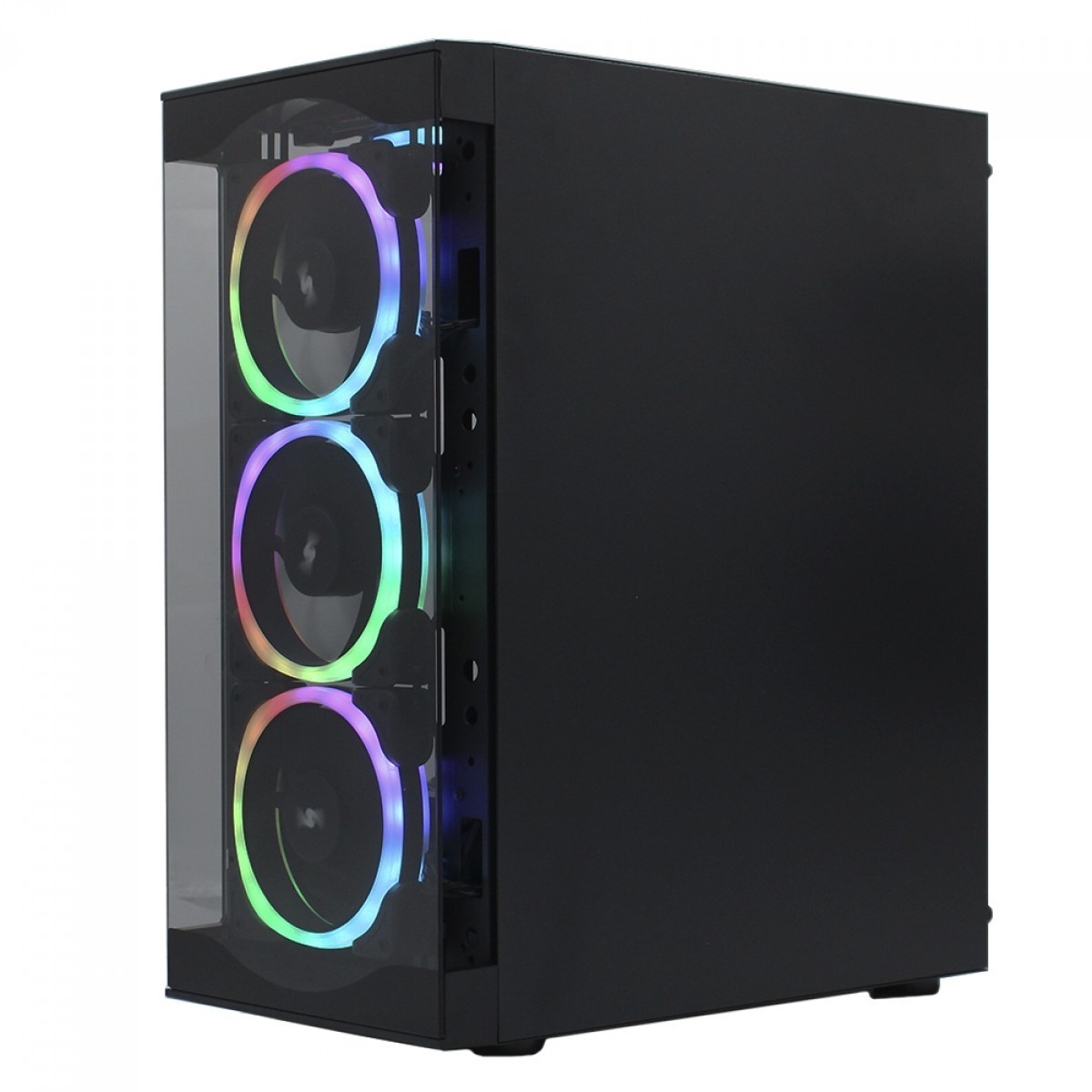 Gabinete Gamer Ninja Sensui, Mid Tower, Vidro Temperado, ATX, Black, Sem Fonte, Sem Fan, T006G