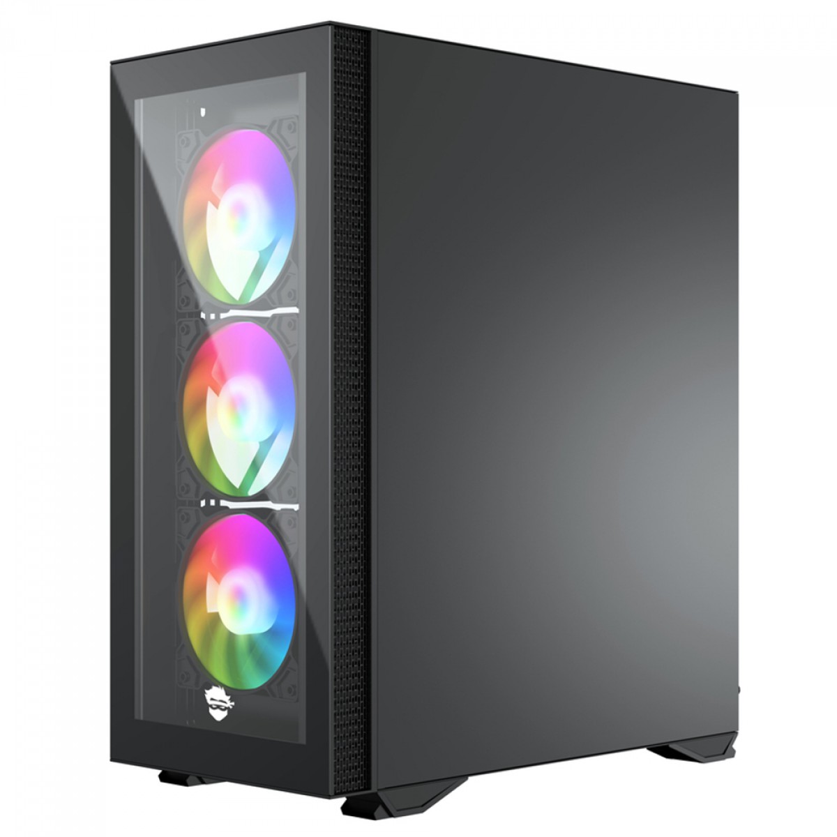 Gabinete Gamer Ninja Tempest, Mid Tower, RGB, Vidro Temperado, ATX, Sem Fonte, Com 3 Fans