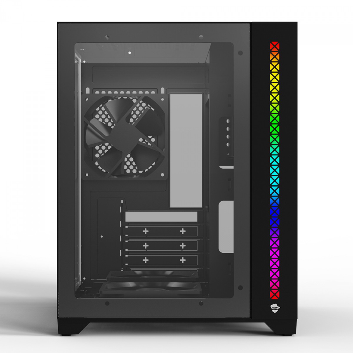 Gabinete Gamer Ninja Tsume, Cube, Aquário, Mid Tower, RGB, Vidro Temperado, M-ATX, Black, Sem Fonte, Sem fan