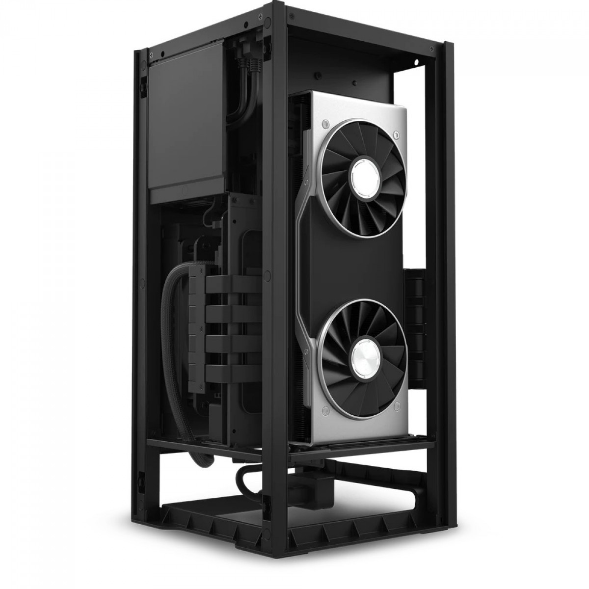 Gabinete Gamer NZXT H1, Mini Tower, Vidro Temperado, Mini ITX, White, Com Fonte, Com Watercooler, CA-H16WR-W1-US 