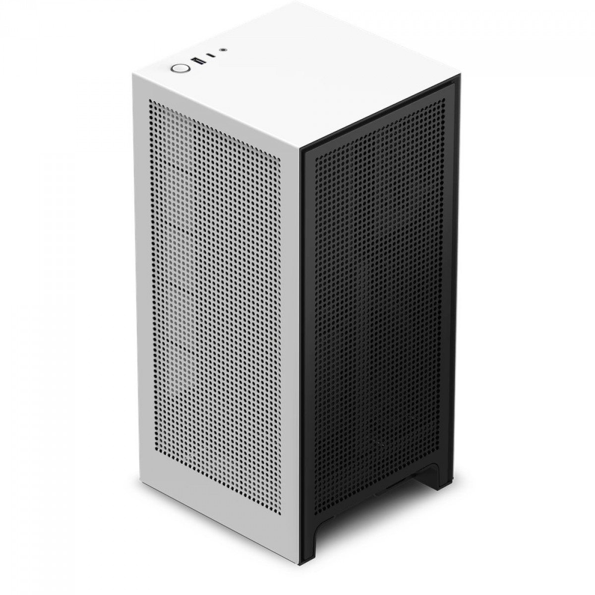 Gabinete Gamer NZXT H1, Mini Tower, Vidro Temperado, Mini ITX, White, Com Fonte, Com Watercooler, CA-H16WR-W1-US 