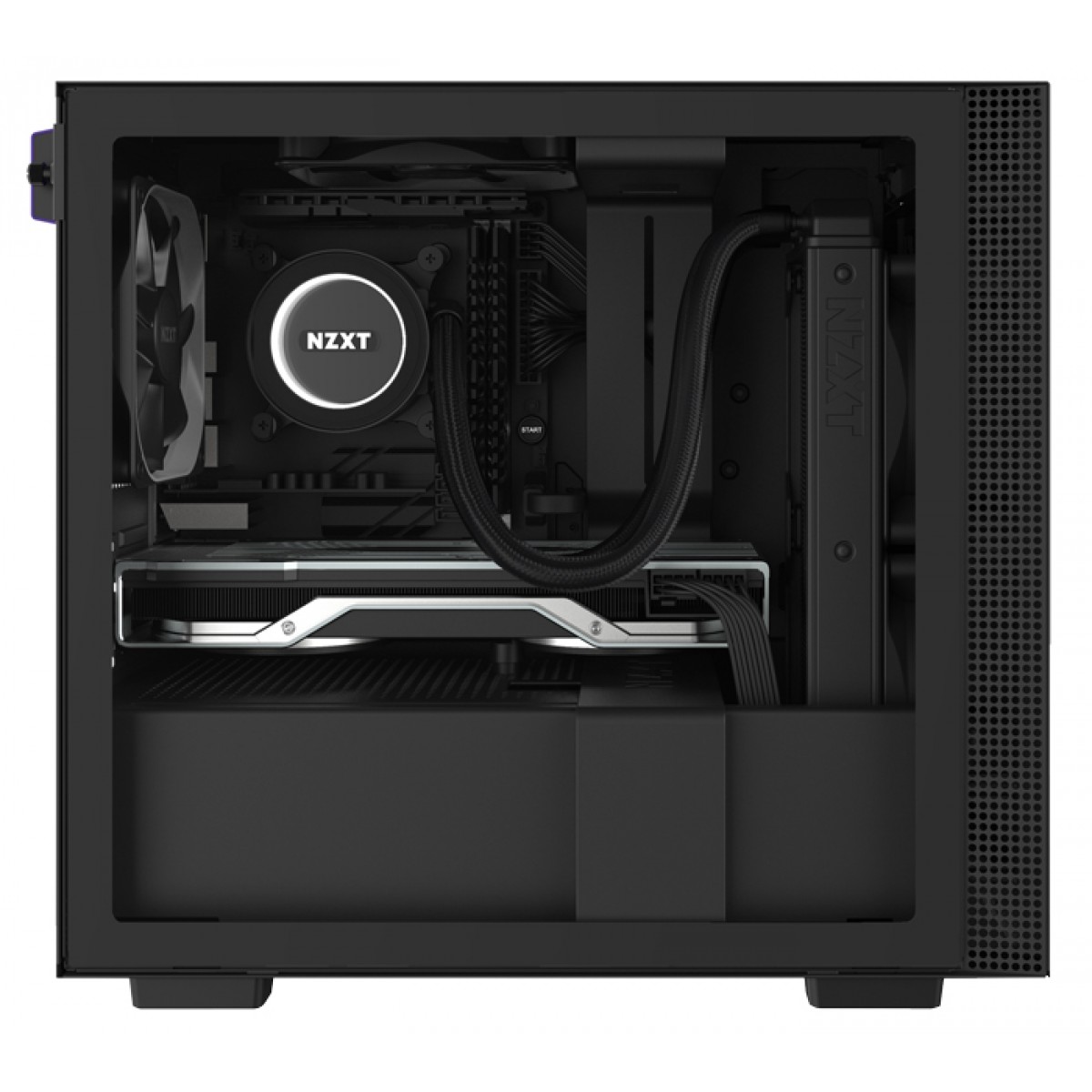 Gabinete Gamer NZXT H210, Mini Tower, Vidro Temperado, Black, Sem Fonte, Com 2 Fans, CA-H210B-B1