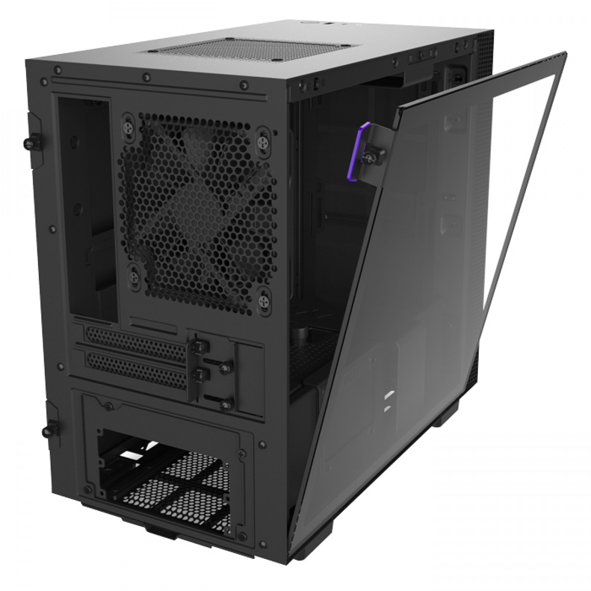 Gabinete Gamer NZXT H210, Mini Tower, Vidro Temperado, Black, Sem Fonte, Com 2 Fans, CA-H210B-B1