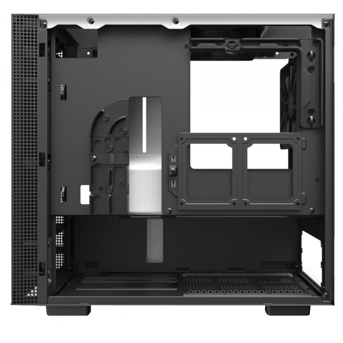 Gabinete Gamer NZXT H210, Mini Tower, Vidro Temperado, White, Sem Fonte, Com 2 Fans, CA-H210B-W1