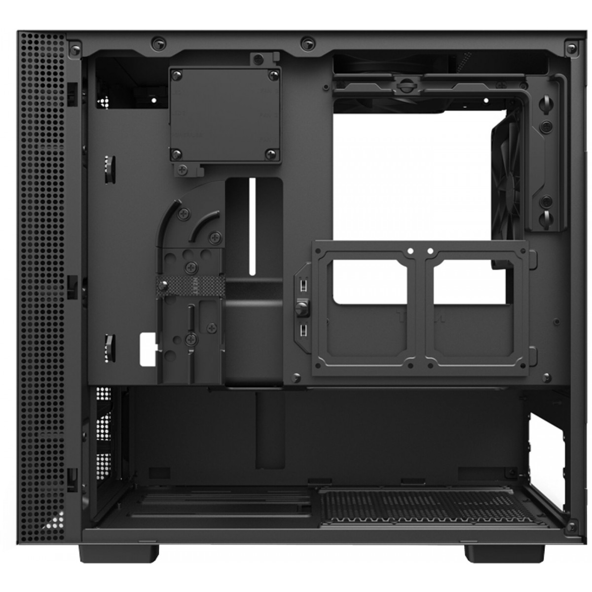 Gabinete Gamer NZXT H210i, Mini Tower, Vidro Temperado, Black, Sem Fonte, Com 2 Fans, CA-H210I-B1
