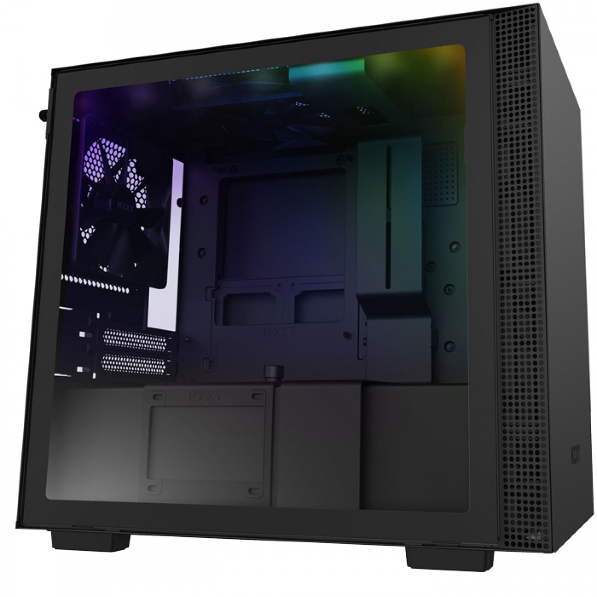 Gabinete Gamer NZXT H210i, Mini Tower, Vidro Temperado, Black, Sem Fonte, Com 2 Fans, CA-H210I-B1