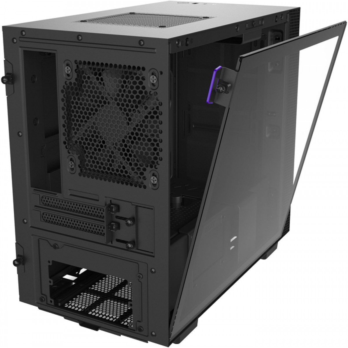Gabinete Gamer NZXT H210i, Mini Tower, Vidro Temperado, Black, Sem Fonte, Com 2 Fans, CA-H210I-B1