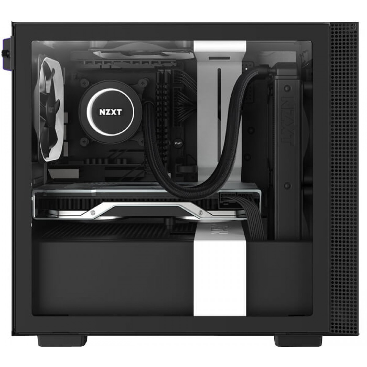 Gabinete Gamer NZXT H210i, Mini Tower, Vidro Temperado, White, Sem Fonte, Com 2 Fans, CA-H210I-W1