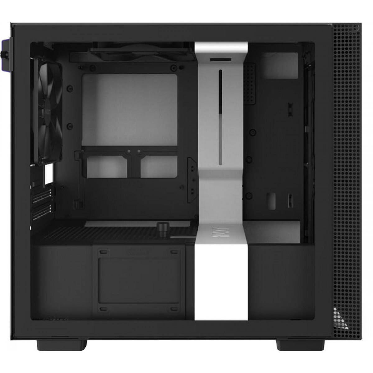 Gabinete Gamer NZXT H210i, Mini Tower, Vidro Temperado, White, Sem Fonte, Com 2 Fans, CA-H210I-W1