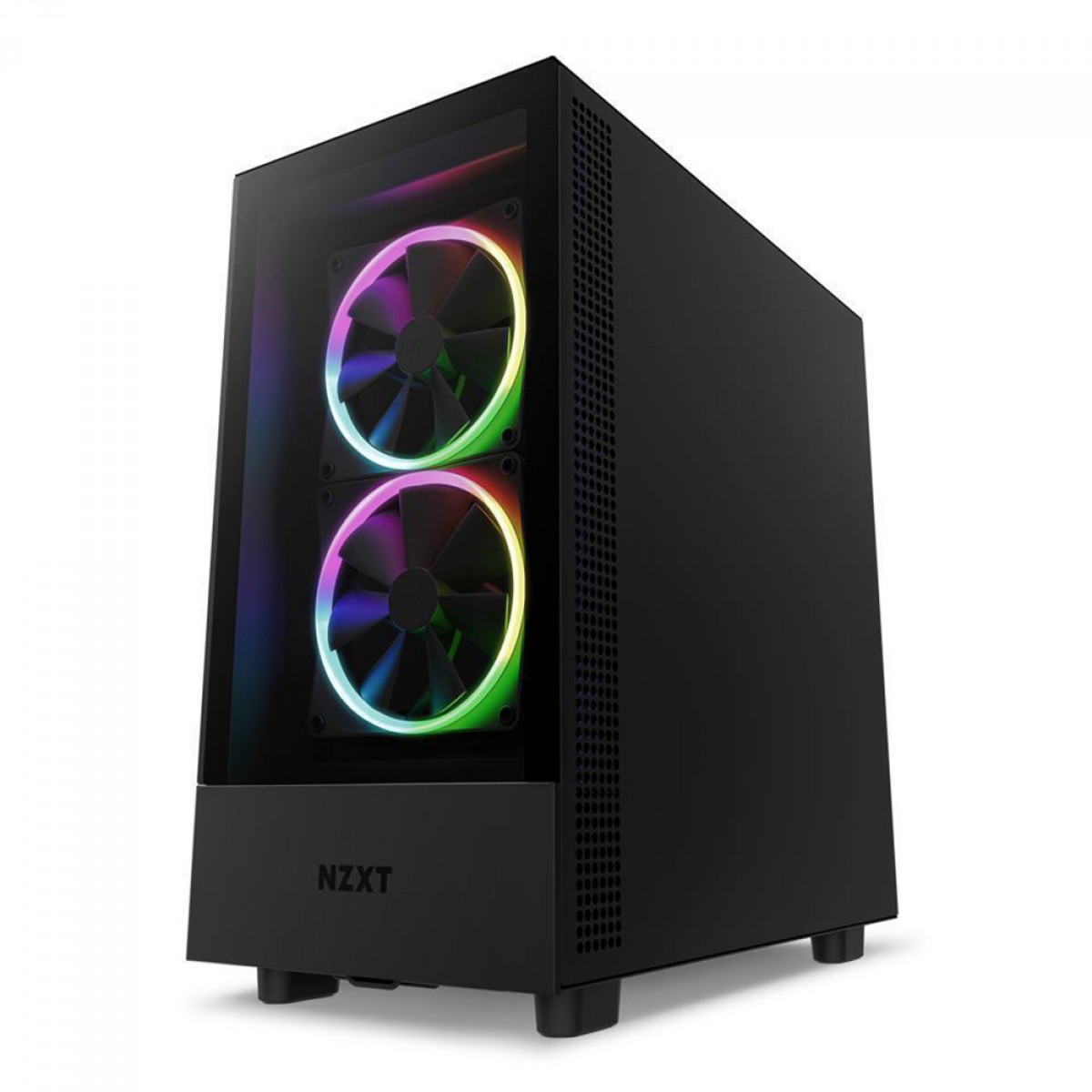 Gabinete Gamer NZXT H5 Elite, Mid Tower, Vidro Temperado, ATX, Black, Sem Fonte, Com 3 Fans, CC-H51EB-01