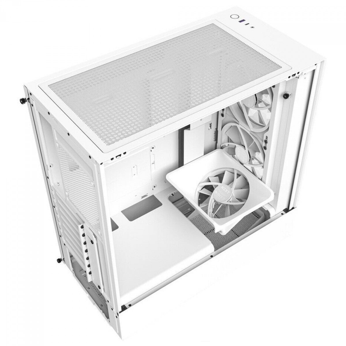 Gabinete Gamer NZXT H5 Elite, Mid Tower, Vidro Temperado, ATX, White, Sem Fonte, Com 3 Fans, CC-H51EW-01