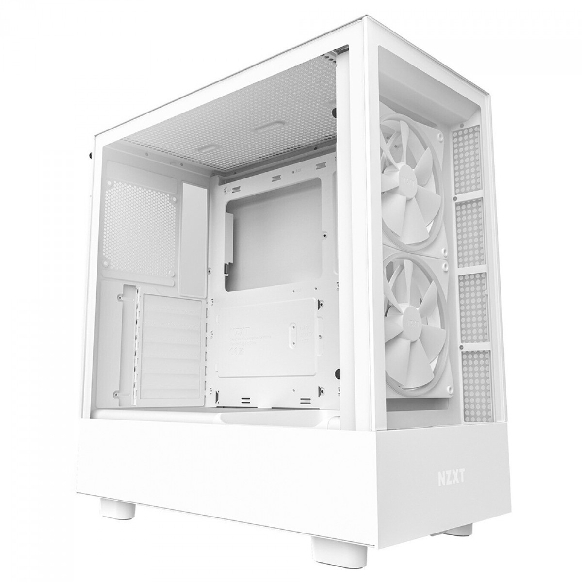 Gabinete Gamer NZXT H5 Elite, Mid Tower, Vidro Temperado, ATX, White, Sem Fonte, Com 3 Fans, CC-H51EW-01
