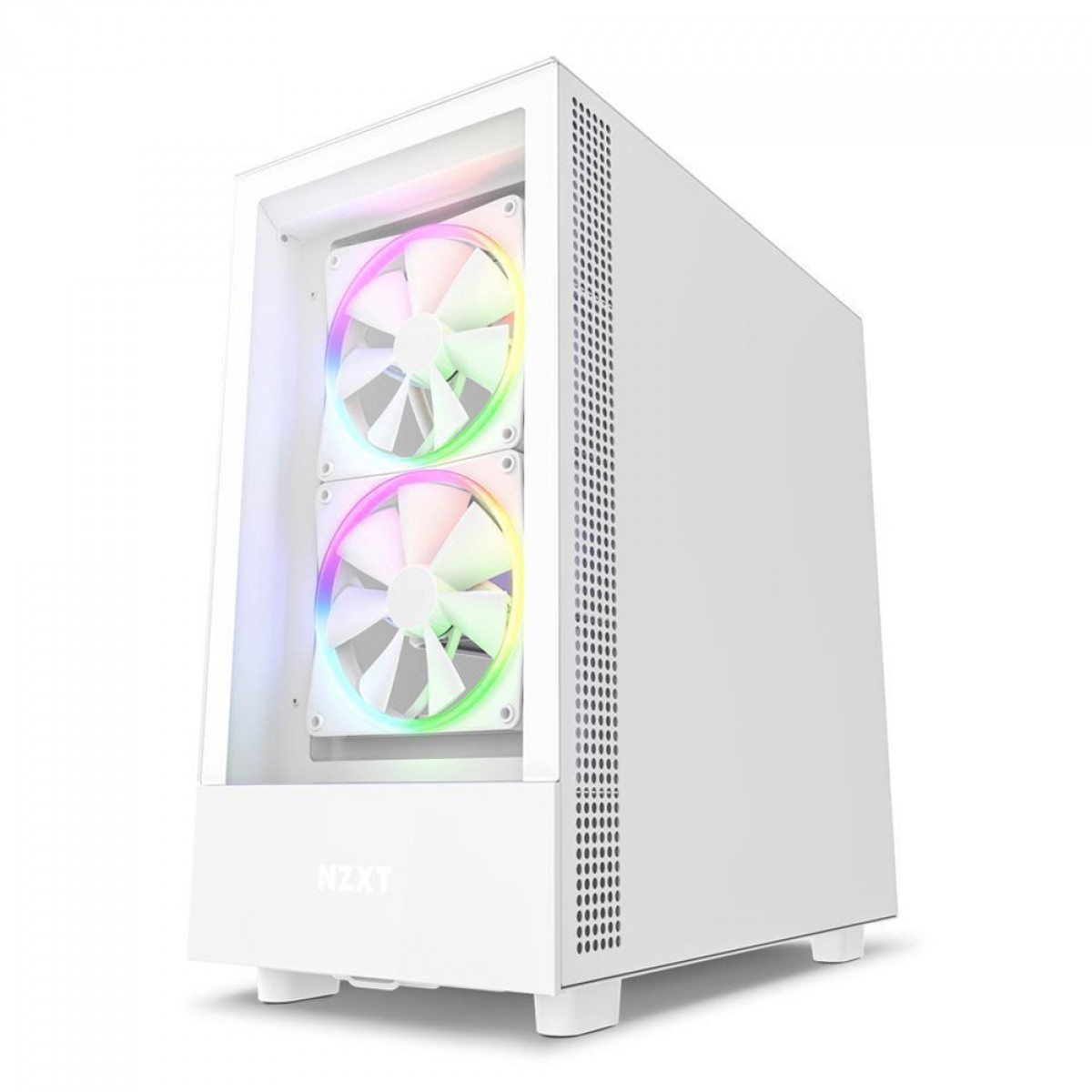 Gabinete Gamer NZXT H5 Elite, Mid Tower, Vidro Temperado, ATX, White, Sem Fonte, Com 3 Fans, CC-H51EW-01