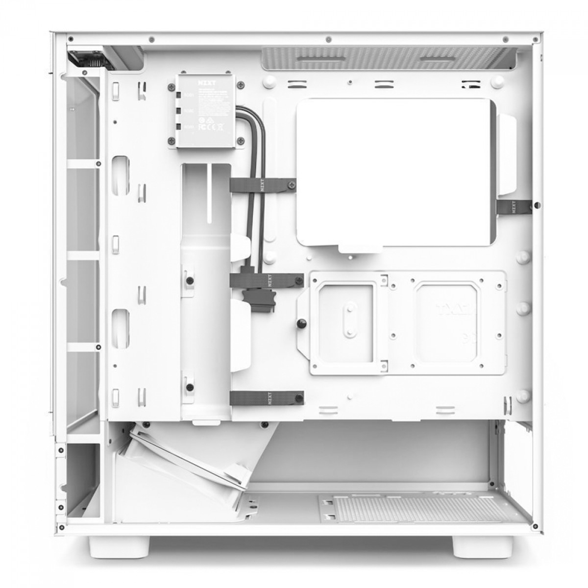 Gabinete Gamer NZXT H5 Elite, Mid Tower, Vidro Temperado, ATX, White, Sem Fonte, Com 3 Fans, CC-H51EW-01