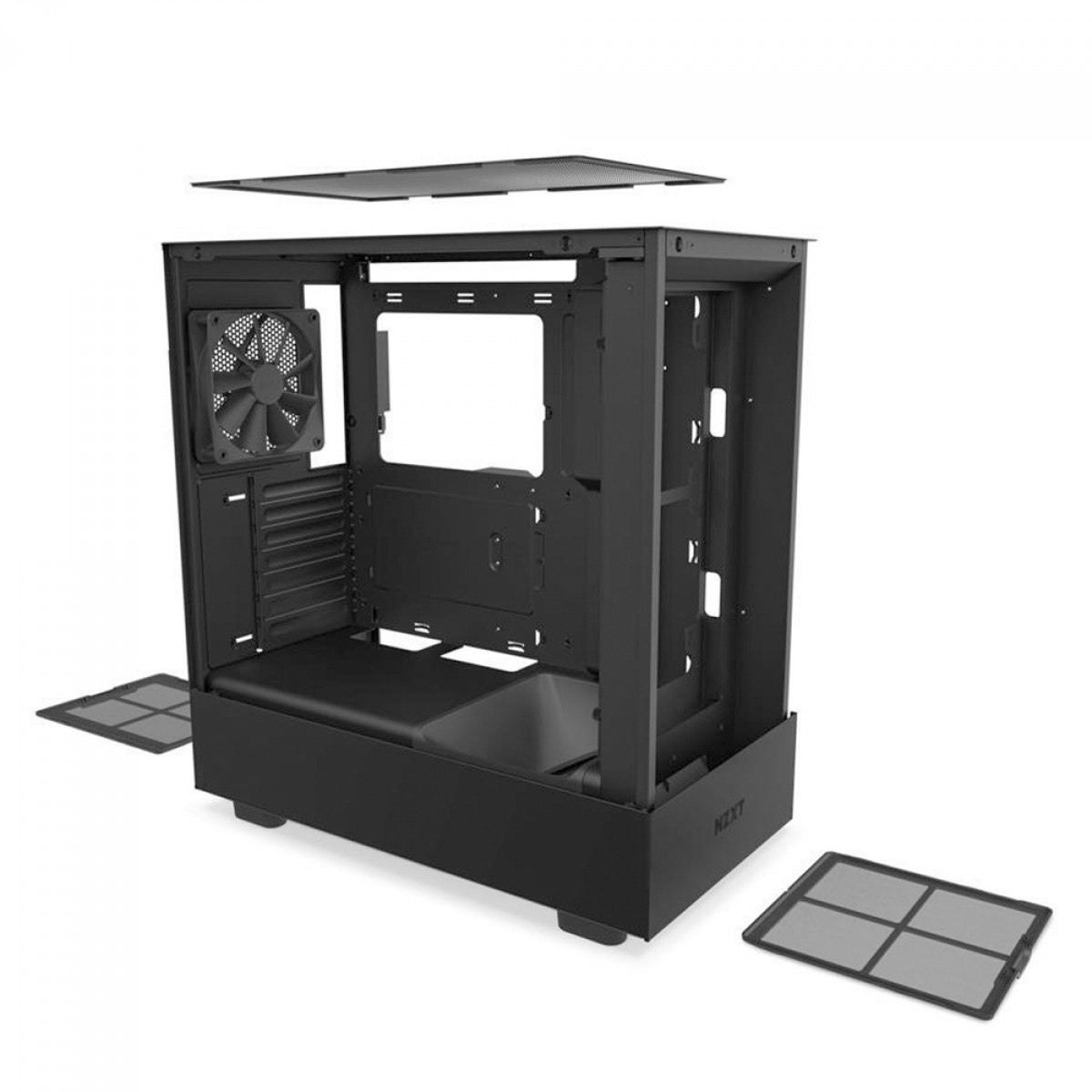 Gabinete Gamer NZXT H5 Flow, Mid Tower, Vidro Temperado, ATX, Black, Sem Fonte, Com 2 Fans, CC-H51FB-01