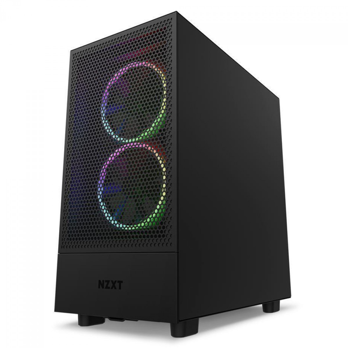 Gabinete Gamer NZXT H5 Flow, Mid Tower, Vidro Temperado, ATX, Black, Sem Fonte, Com 2 Fans, CC-H51FB-01