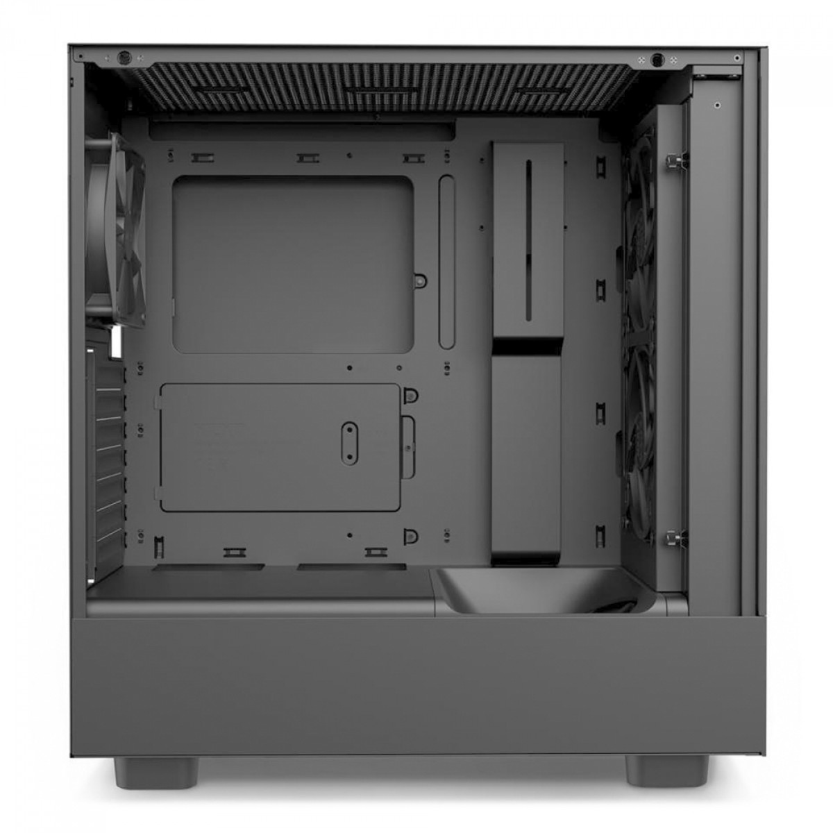 Gabinete Gamer NZXT H5 Flow, Mid Tower, Vidro Temperado, ATX, Black, Sem Fonte, Com 2 Fans, CC-H51FB-01
