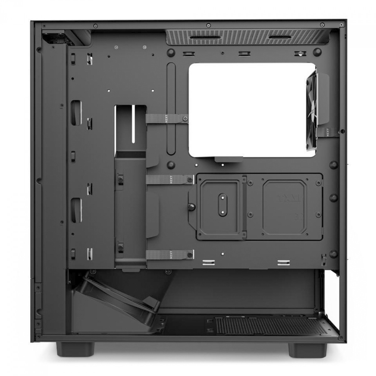 Gabinete Gamer NZXT H5 Flow, Mid Tower, Vidro Temperado, ATX, Black, Sem Fonte, Com 2 Fans, CC-H51FB-01