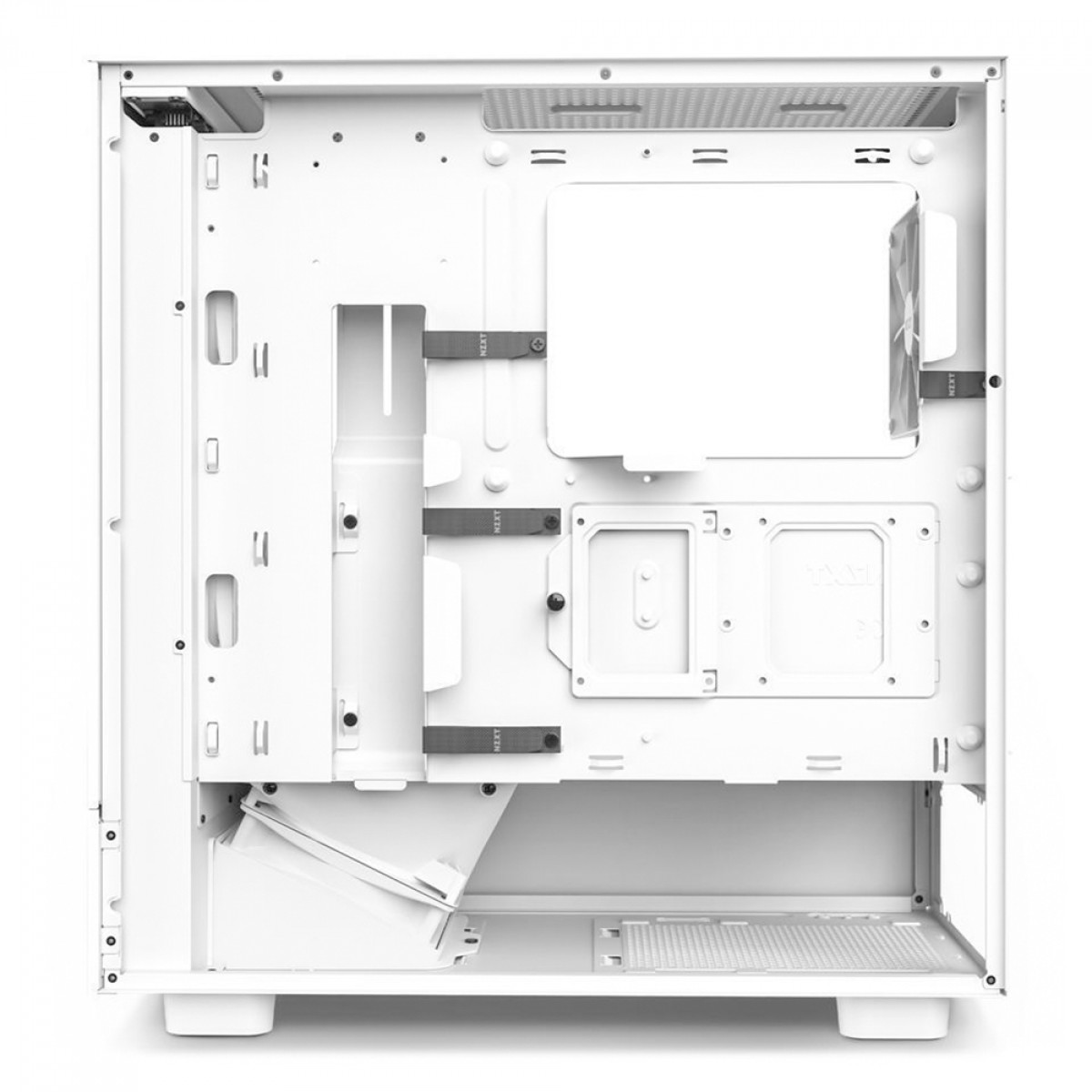 Gabinete Gamer NZXT H5 Flow, Mid Tower, Vidro Temperado, ATX, White, Sem Fonte, Com 2 Fans, CC-H51FW-01