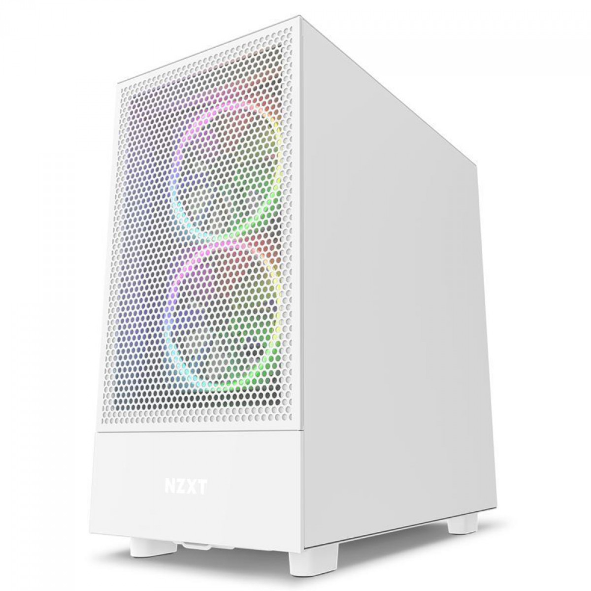 Gabinete Gamer NZXT H5 Flow, Mid Tower, Vidro Temperado, ATX, White, Sem Fonte, Com 2 Fans, CC-H51FW-01