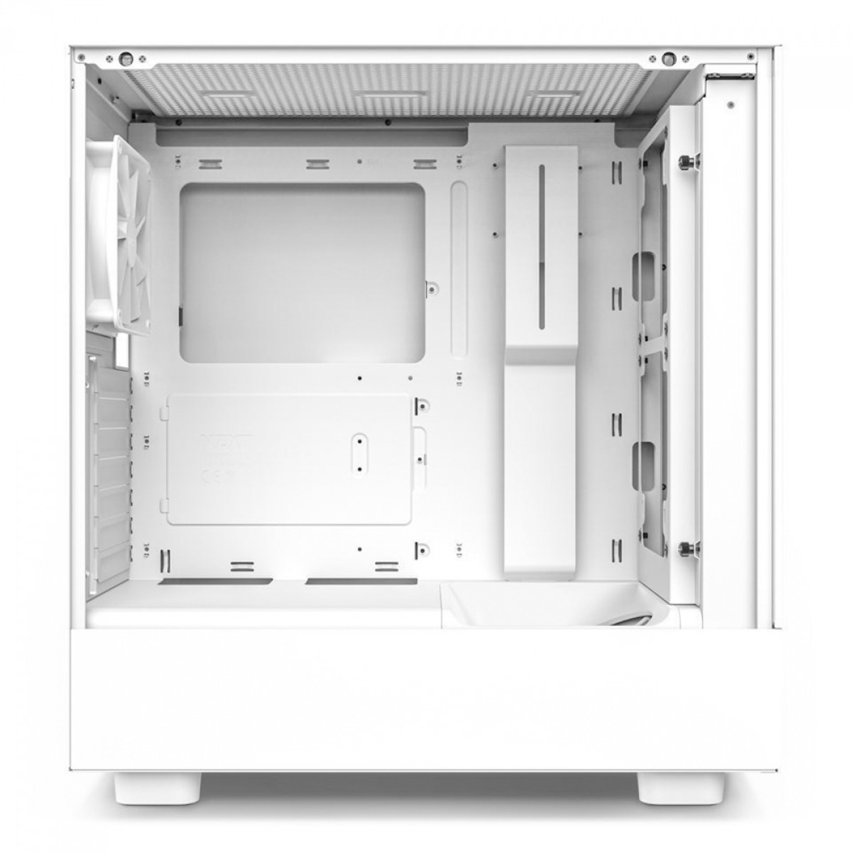 Gabinete Gamer NZXT H5 Flow, Mid Tower, Vidro Temperado, ATX, White, Sem Fonte, Com 2 Fans, CC-H51FW-01