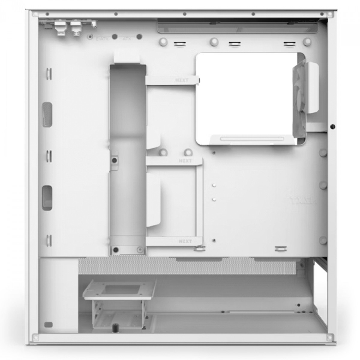 Gabinete Gamer NZXT H5 Flow, Mid Tower, Vidro Temperado, EATX, Sem Fonte, Com 2 Fans, Branco, CC-H52FW-01