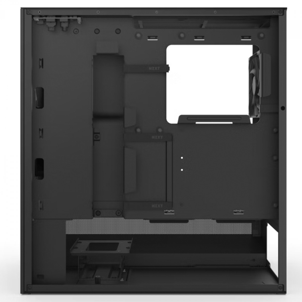 Gabinete Gamer NZXT H5 Flow, Mid Tower, Vidro Temperado, EATX, Sem Fonte, Com 2 Fans, Preto, CC-H52FB-01