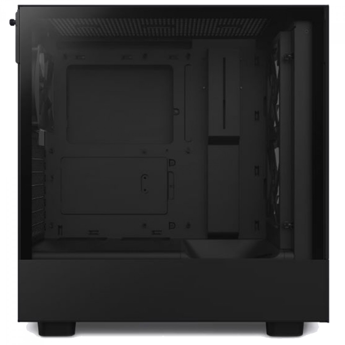 Gabinete Gamer NZXT H5 Flow RGB, Mid Tower, Vidro Temperado, ATX, Black, Sem Fonte, Com 4 Fans, CC-H51FB-R1