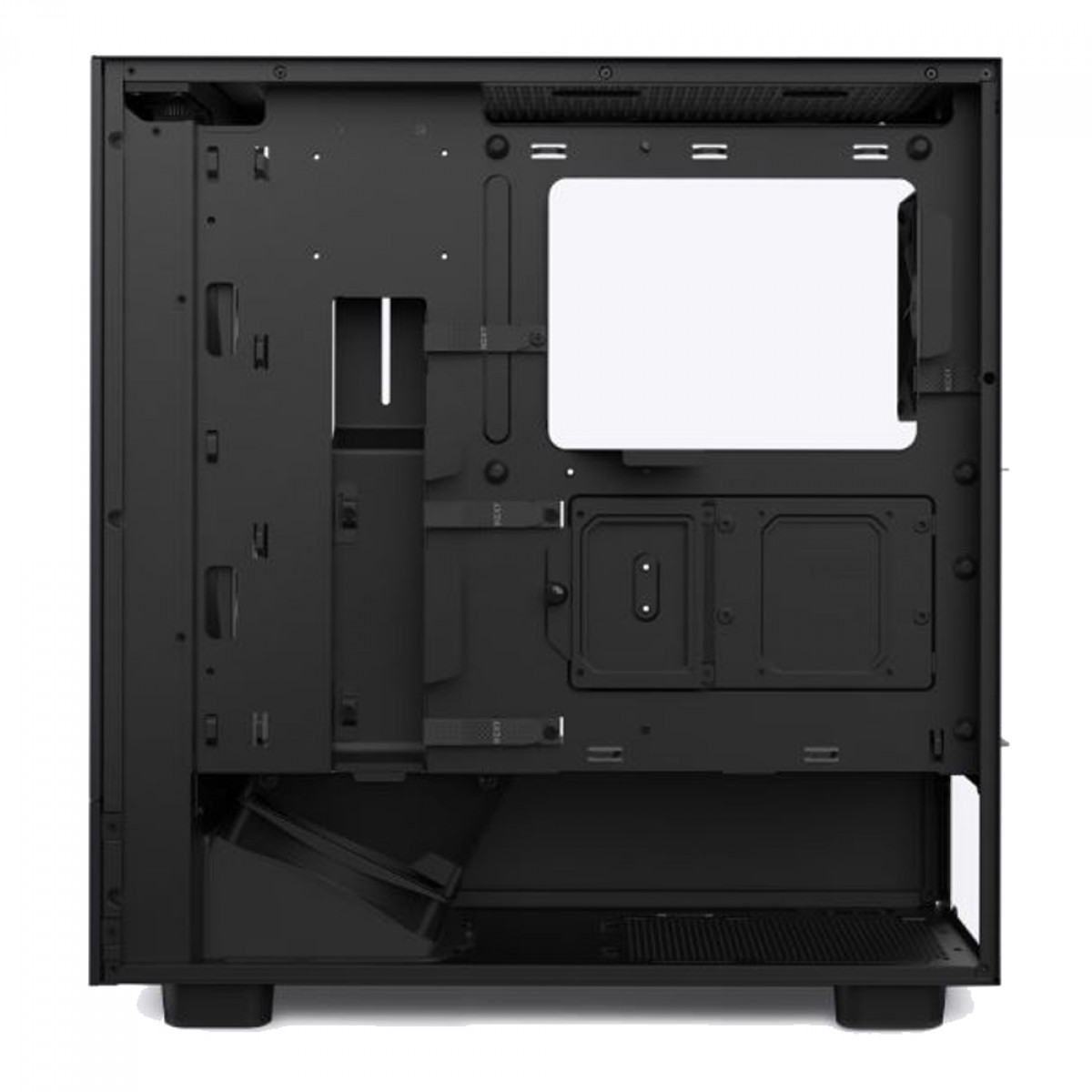 Gabinete Gamer NZXT H5 Flow RGB, Mid Tower, Vidro Temperado, ATX, Black, Sem Fonte, Com 4 Fans, CC-H51FB-R1