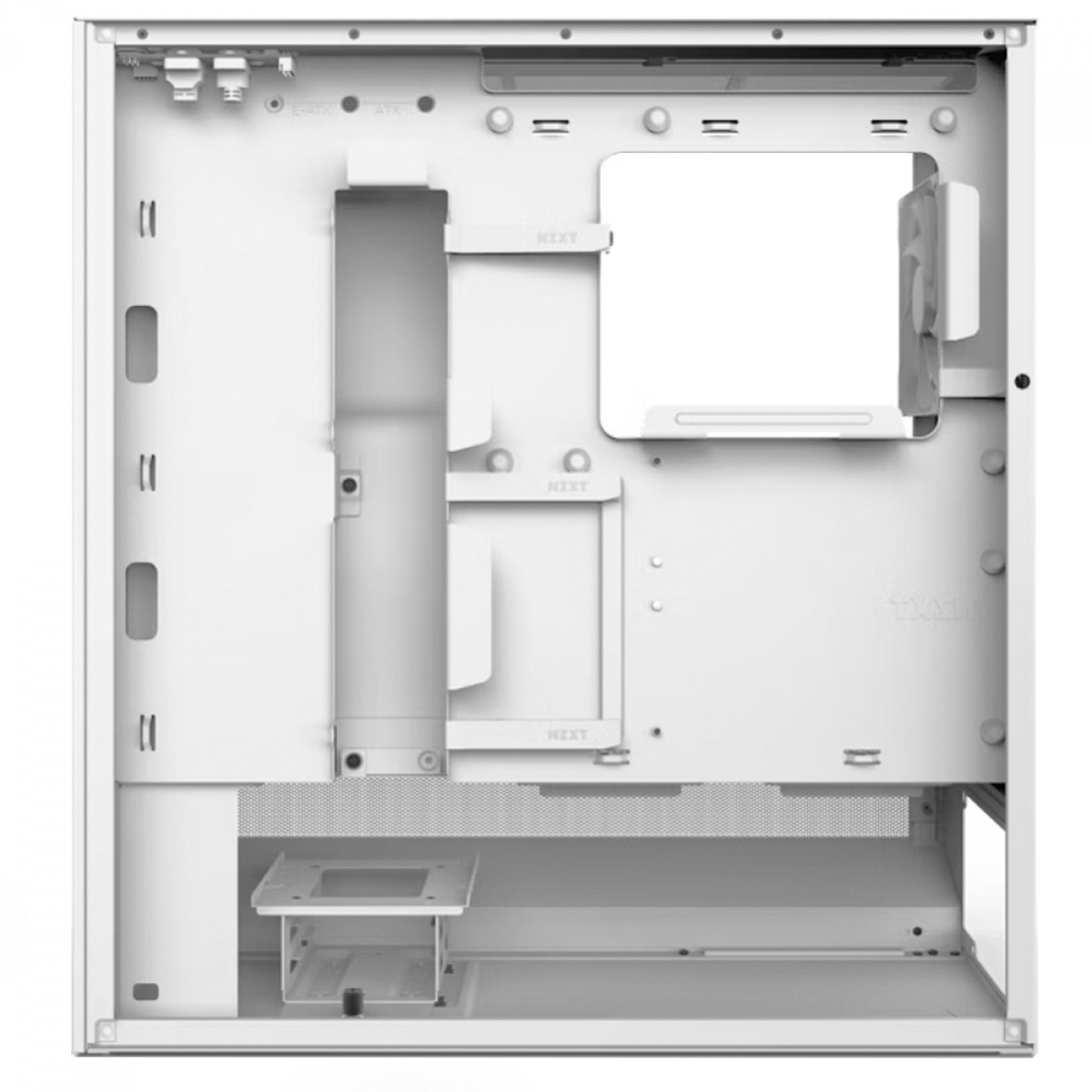 Gabinete Gamer NZXT H5 Flow RGB, Mid Tower, Vidro Temperado, EATX, Sem Fonte, Com 4 Fans, Branco, CC-H52FW-R1