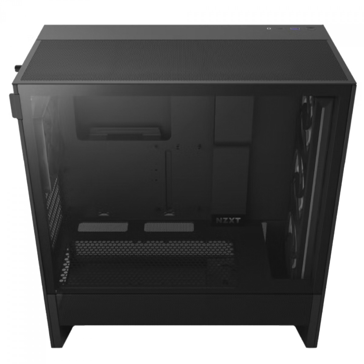 Gabinete Gamer NZXT H5 Flow RGB, Mid Tower, Vidro Temperado, EATX, Sem Fonte, Com 4 Fans, Preto, CC-H52FB-R1