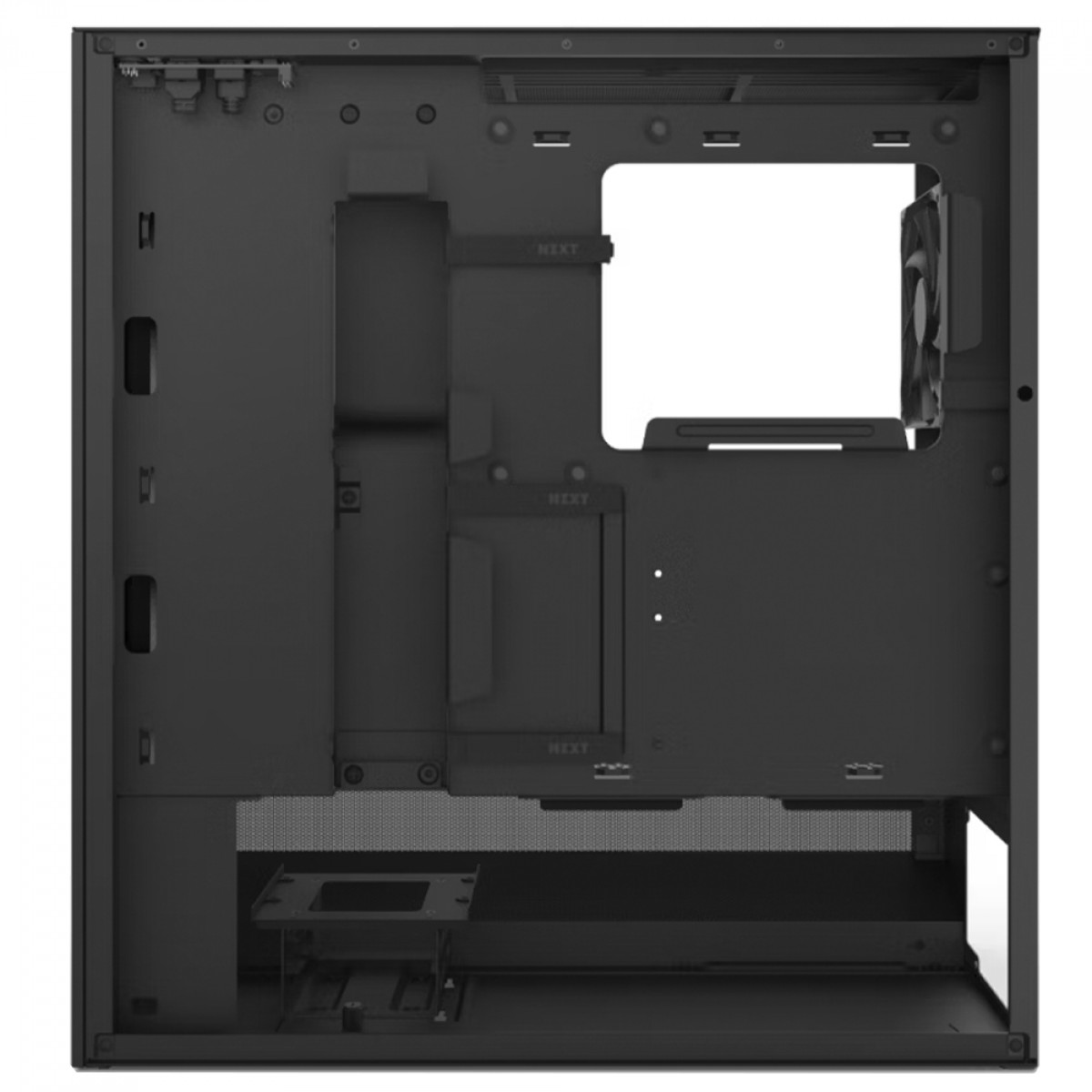 Gabinete Gamer NZXT H5 Flow RGB, Mid Tower, Vidro Temperado, EATX, Sem Fonte, Com 4 Fans, Preto, CC-H52FB-R1