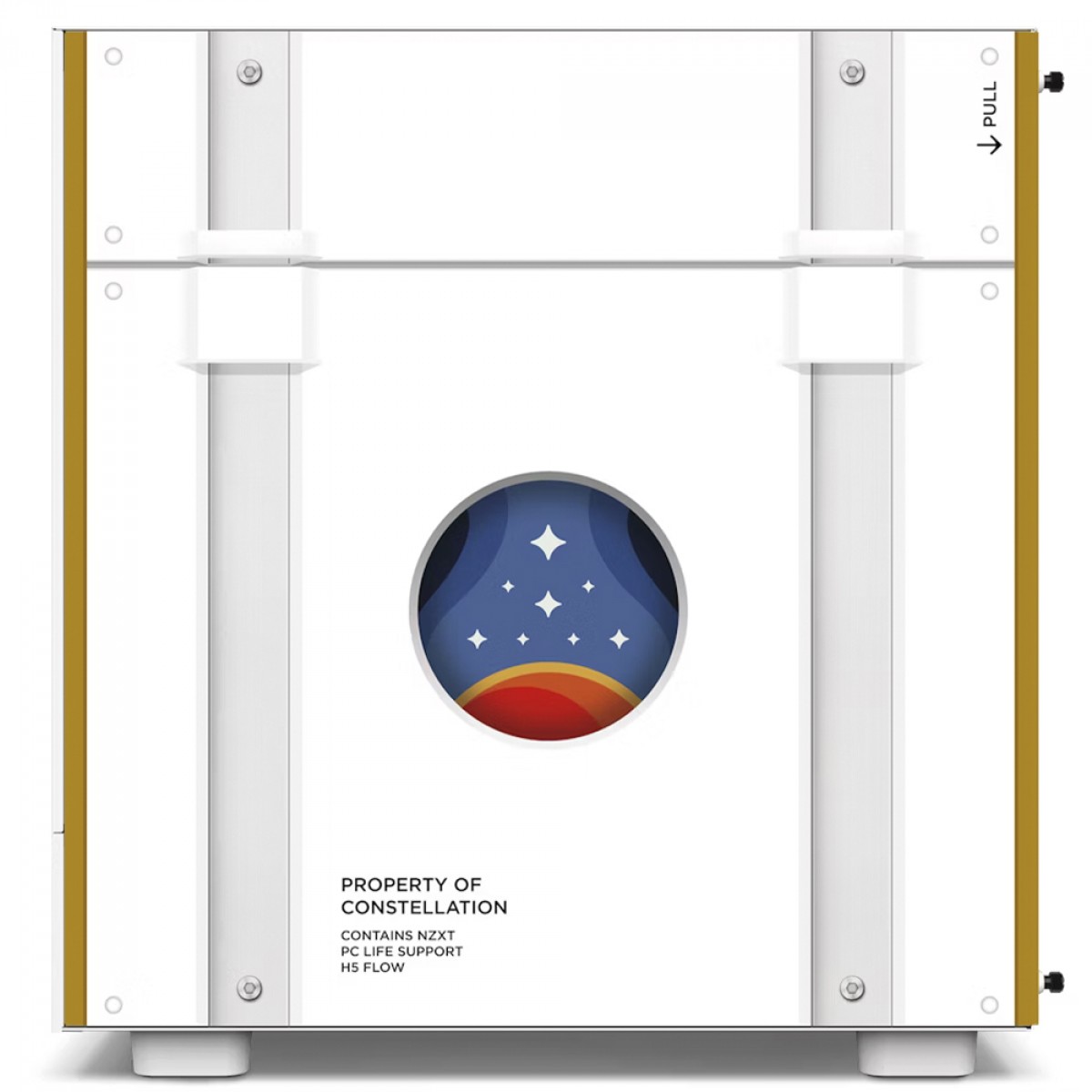 Gabinete Gamer NZXT H5 Flow Starfield, Mid Tower, Vidro Temperado, ATX, Branco, Sem Fonte, Com 2 Fans, CC-H51FW-01