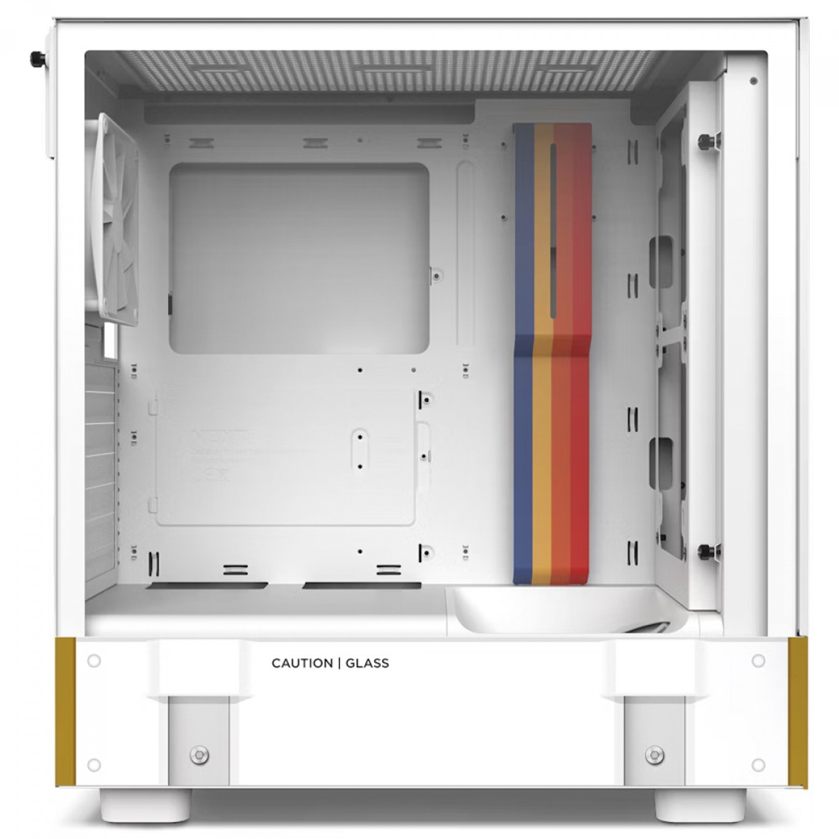 Gabinete Gamer NZXT H5 Flow Starfield, Mid Tower, Vidro Temperado, ATX, Branco, Sem Fonte, Com 2 Fans, CC-H51FW-01