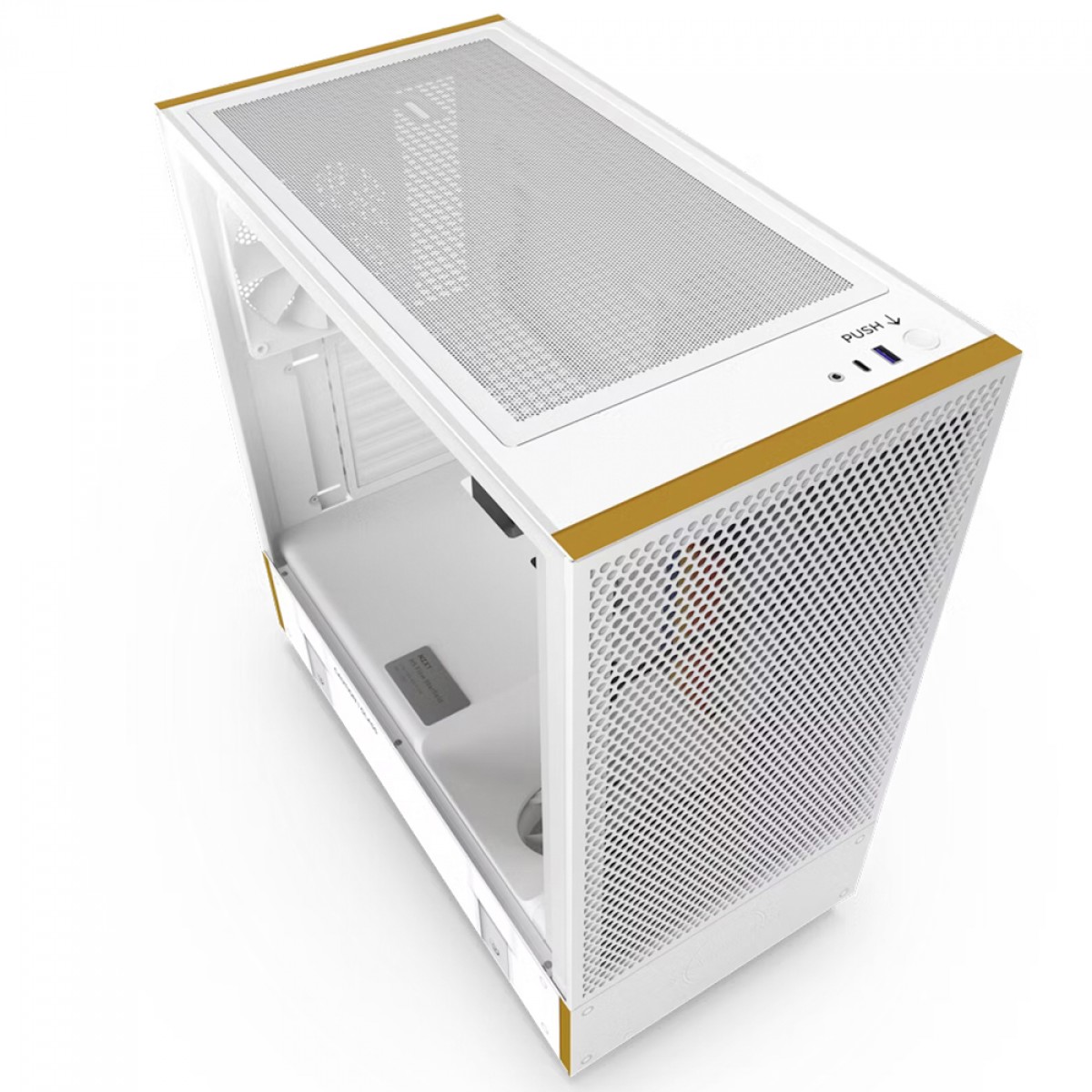 Gabinete Gamer NZXT H5 Flow Starfield, Mid Tower, Vidro Temperado, ATX, Branco, Sem Fonte, Com 2 Fans, CC-H51FW-01