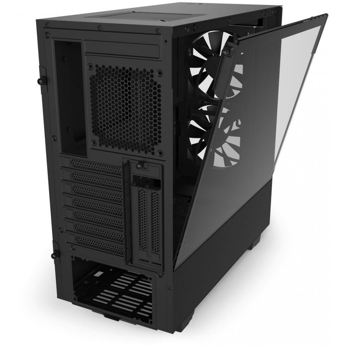 Gabinete Gamer NZXT H510 ELite, Mid Tower, Vidro Temperado, Black, Sem Fonte, Com 2 Fans, CA-H510E-B1