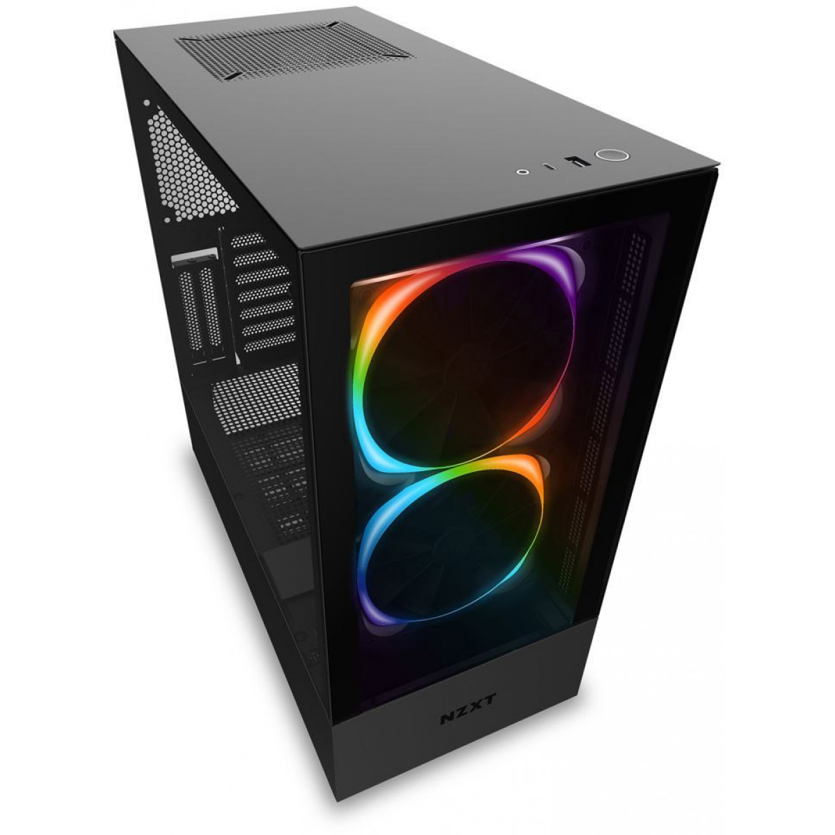 Gabinete Gamer NZXT H510 ELite, Mid Tower, Vidro Temperado, Black, Sem Fonte, Com 2 Fans, CA-H510E-B1