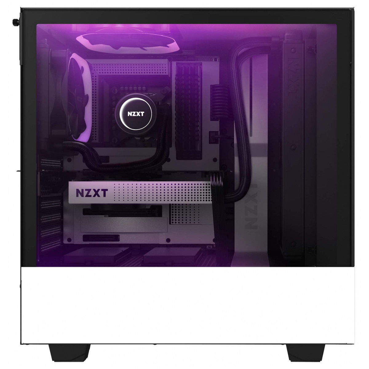 Gabinete Gamer NZXT H510 ELite, Mid Tower, Vidro Temperado, White, Sem Fonte, Com 2 Fans, CA-H510E-W1