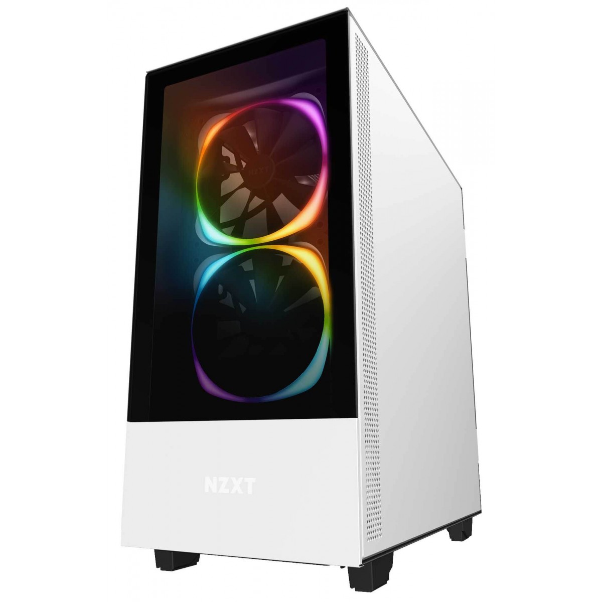 Gabinete Gamer NZXT H510 ELite, Mid Tower, Vidro Temperado, White, Sem Fonte, Com 2 Fans, CA-H510E-W1