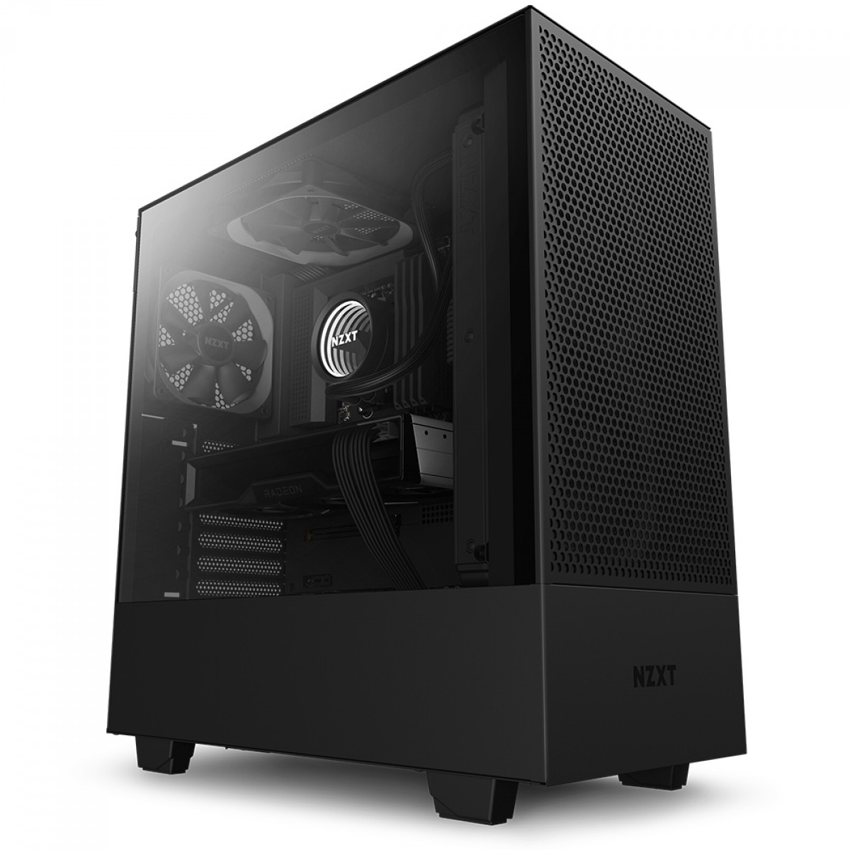 Gabinete Gamer NZXT H510 Flow, Mid Tower, Vidro Temperado, Black, ATX, Sem Fonte, Com 2 Fans, CA-H52FB-01