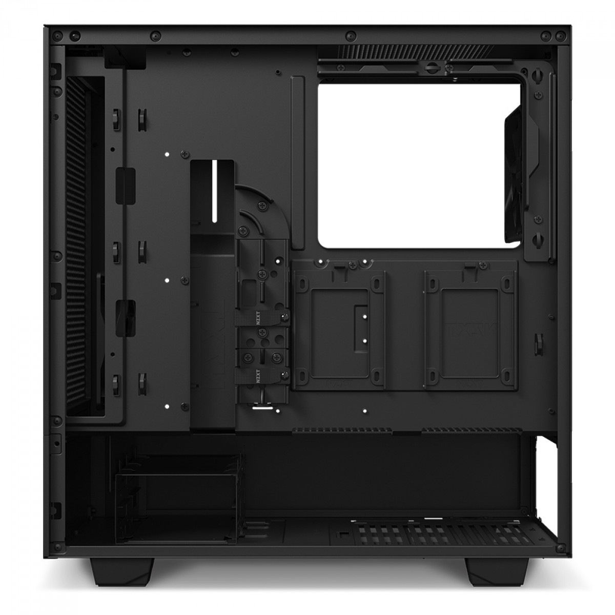 Gabinete Gamer NZXT H510 Flow, Mid Tower, Vidro Temperado, Black, ATX, Sem Fonte, Com 2 Fans, CA-H52FB-01
