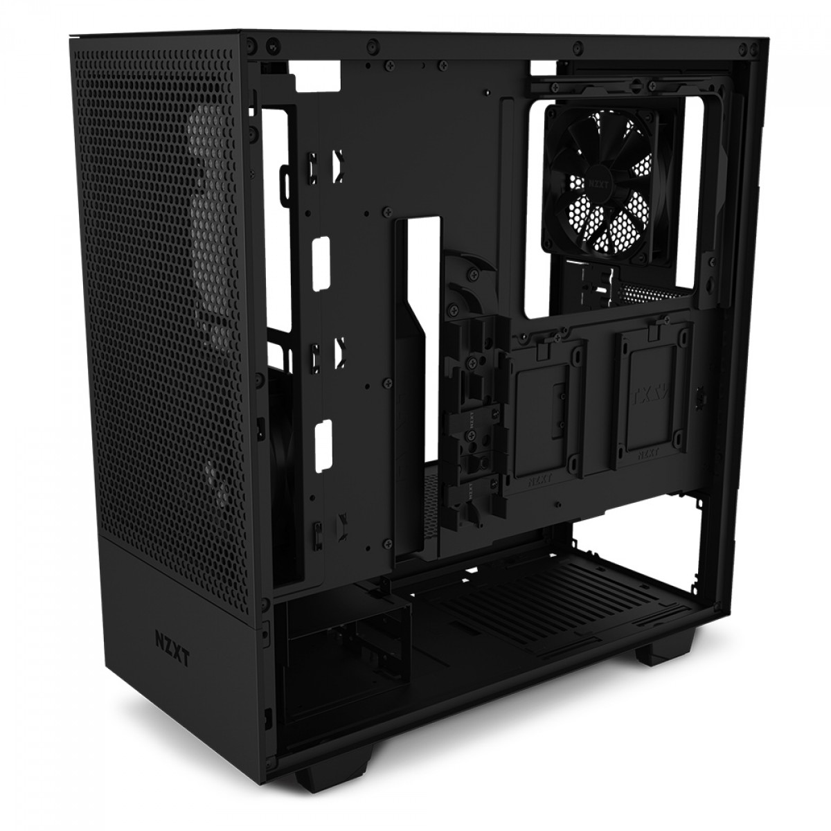 Gabinete Gamer NZXT H510 Flow, Mid Tower, Vidro Temperado, Black, ATX, Sem Fonte, Com 2 Fans, CA-H52FB-01