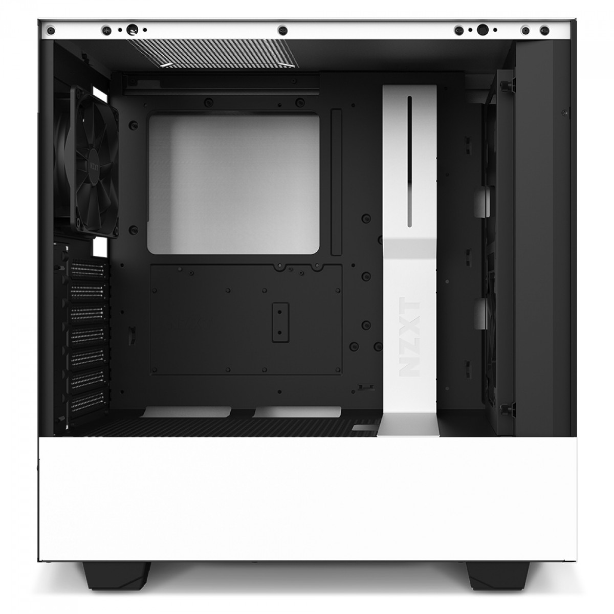 Gabinete Gamer NZXT H510 Flow, Mid Tower, Vidro Temperado, White, ATX, Sem Fonte, Com 2 Fans, CA-H52FW-01
