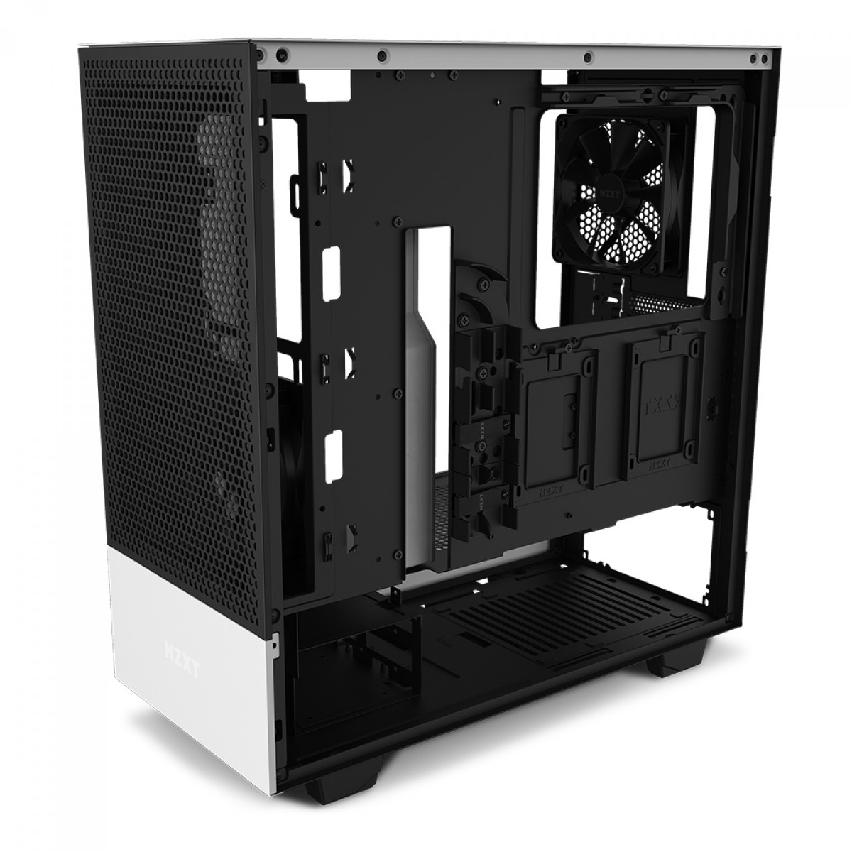 Gabinete Gamer NZXT H510 Flow, Mid Tower, Vidro Temperado, White, ATX, Sem Fonte, Com 2 Fans, CA-H52FW-01