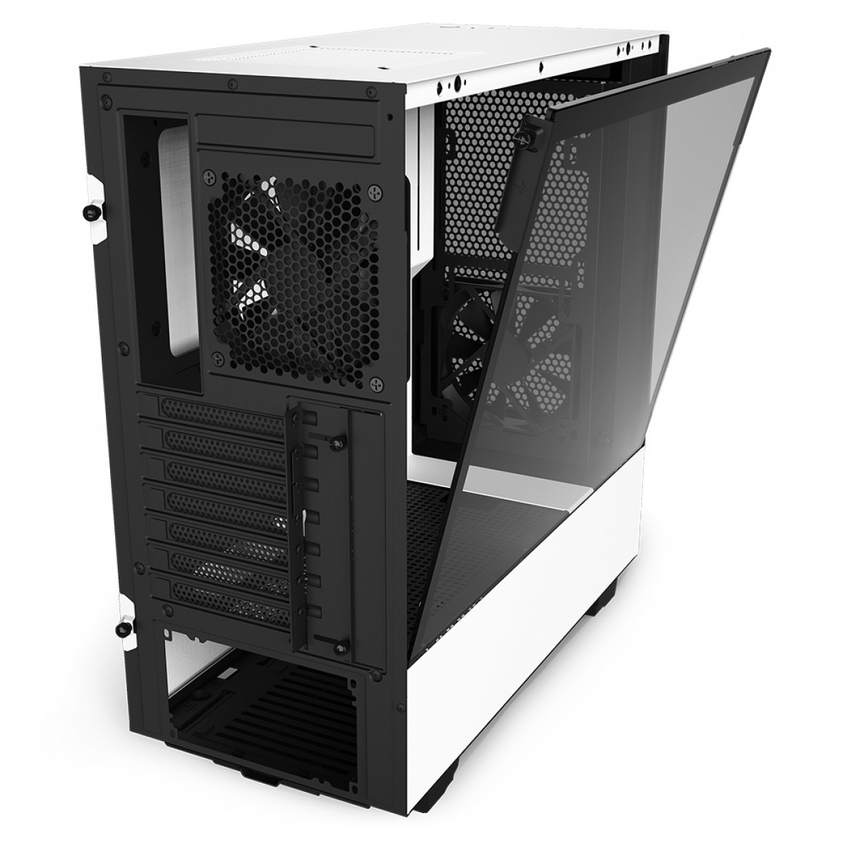 Gabinete Gamer NZXT H510 Flow, Mid Tower, Vidro Temperado, White, ATX, Sem Fonte, Com 2 Fans, CA-H52FW-01