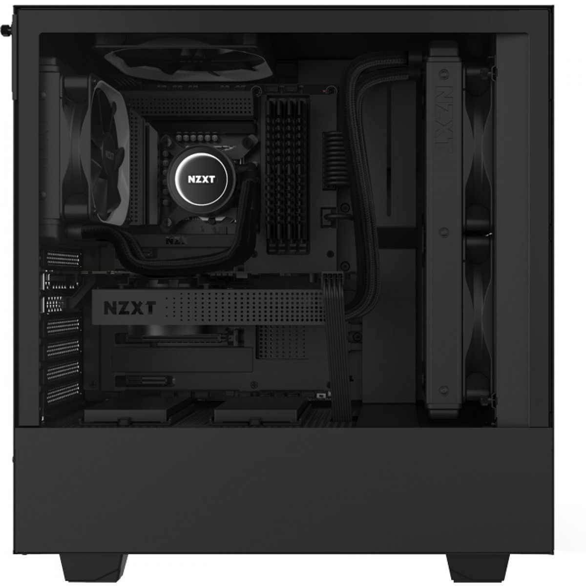 Gabinete Gamer NZXT H510, Mid Tower, Vidro Temperado, Black, Sem Fonte, Com 2 Fans, CA-H510B-B1